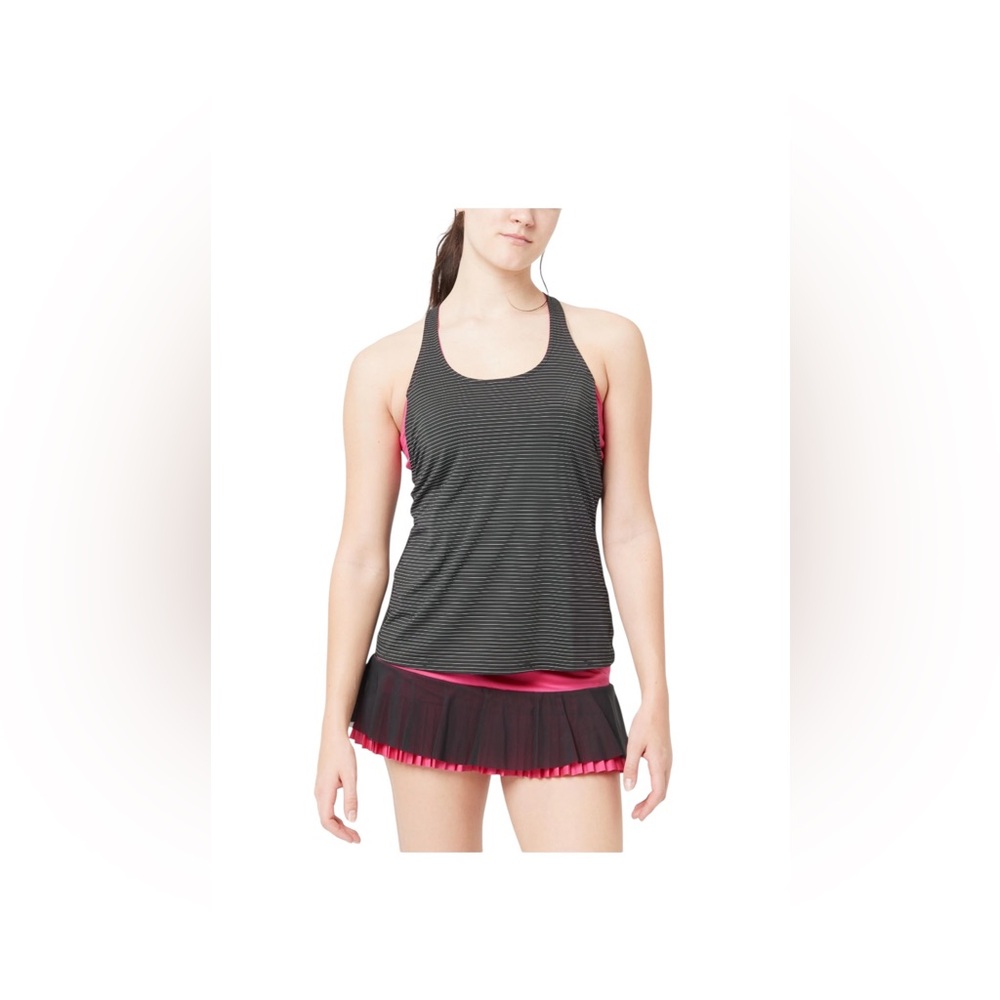 🆕 🖤 🩷NWOT INPHORM Rose Aubrey Double Layer Tank | Black & Rose | Women’s Small
